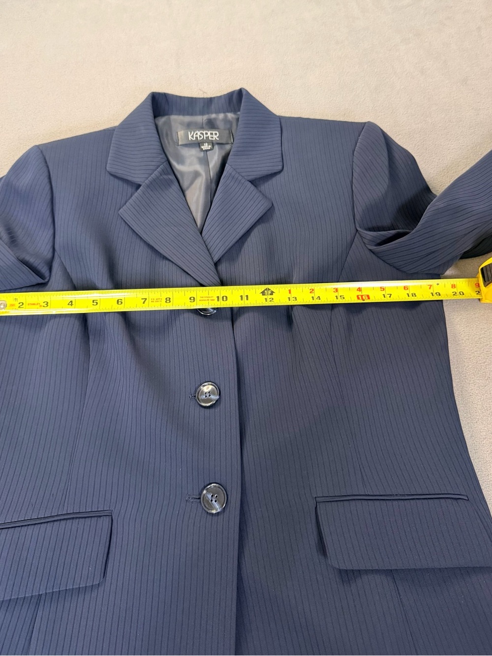 Kasper Classic Navy Blue Women's Pantsuit- Size 12- Career/Weddings/Events - Picture 3 of 11